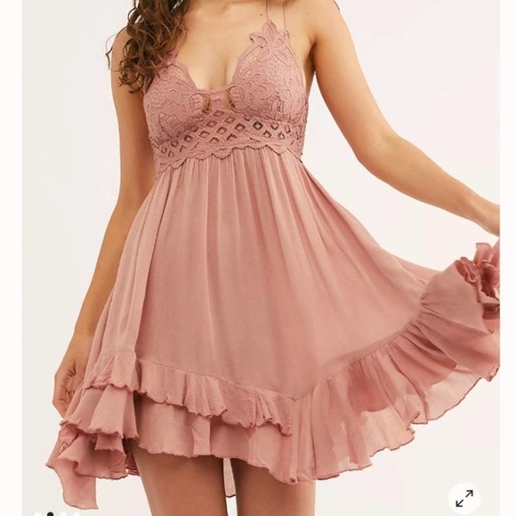 Free People Dresses & Skirts - FREE PEOPLE Adella Slip Dress Rose Pink S
